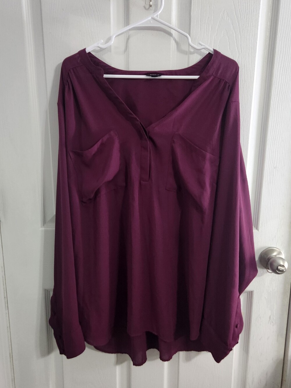 Torrid purple popover chiffon Harper blouse 4x corpcore officewear professional